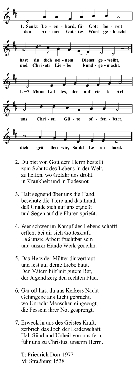 Lied zum hl. Leonhard