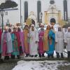 Sternsinger vor dem Aufbruch.