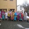 Sternsinger vor dem Aufbruch.