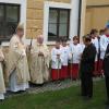 Festprediger Dr. Norbert Stoffels wurde von Hausherr Monsignore German Fischer, Bürgermeister Karl Metzger und Pfarrgemeinderatsvorsitzenden Hans Schweizer herzlich in Inchenhofen begrüßt.